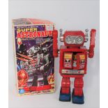 A Sunny Toys of Taiwan tinplate and battery operated model of a Rotate-o-matic Super Astronaut