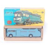 Corgi Toys 1126 Ecurie Ecosse Racing Car Transporter - light blue with red lettering, brown