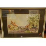 David Green - Milton Ernest, Bedfordshire, watercolour, signed lower right, 34 x 53cm; M.