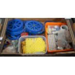 A tray containing a quantity of mainly 1970s and '80s Meccano, to include flat sections, various