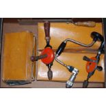 A collection of hand-operated woodwork tools, to include Stanley