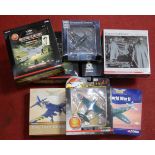 Eight boxed mixed scale aircraft and military and diecast, to include Corgi Aviation Archive, Skymax