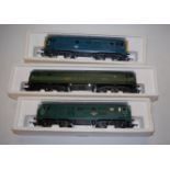 Three various boxed Hornby Railways 00 gauge diesel locomotives, all in original boxes, comprising