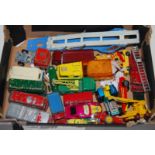 One tray containing a quantity of loose and playworn Matchbox and other diecasts, to include a Corgi