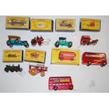 A collection of boxed and loose Matchbox Models of Yesteryear, Dinky Toys, and Budgie diecasts, to