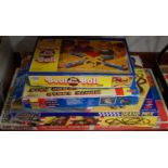 Four various boxed vintage board games, to include Crossfire, Beat the Black, Monte Carlo Grand Prix