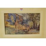 Arthur Boyd - Stone ruins, watercolour, signed and dated lower left 1893 (faded), 24 x 38.5cm