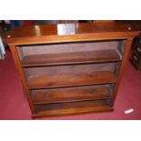 A 19th century mahogany freestanding open bookshelf, width 107cm