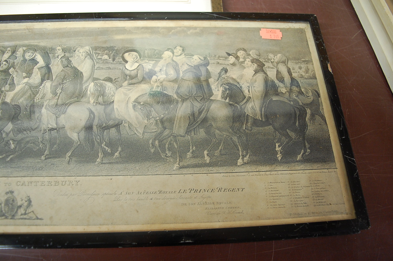 Chaucer's Canterbury Pilgrims monochrome print; one other depicting pilgrimage to - Image 15 of 19