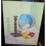 Contemporary school - Still life, oil on canvas; and four others (5)