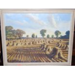 A. Weston - Harvest scene, oil on canvas, signed and dated 1950 lower left, 40 x 50cm; and D.