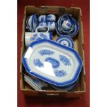 A Copelands Spode part tea and dinner service blue & white transfer decorated in the Spode