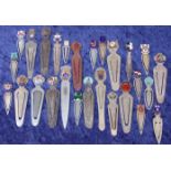 A large collection of mainly base metal and enamelled souvenir bookmarks, to include Morecombe,