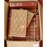 The Works of P.G. Wodehouse, in 13 volumes, bound in red and gilt