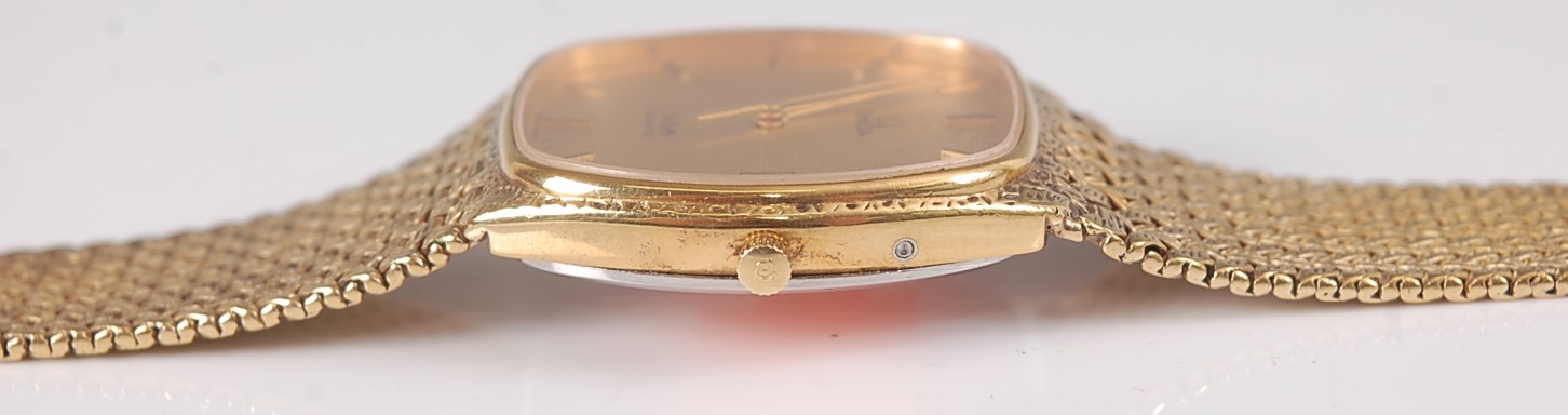 A gent's Omega DeVille quartz wristwatch, having a signed gilded dial with baton markers, date - Image 3 of 3