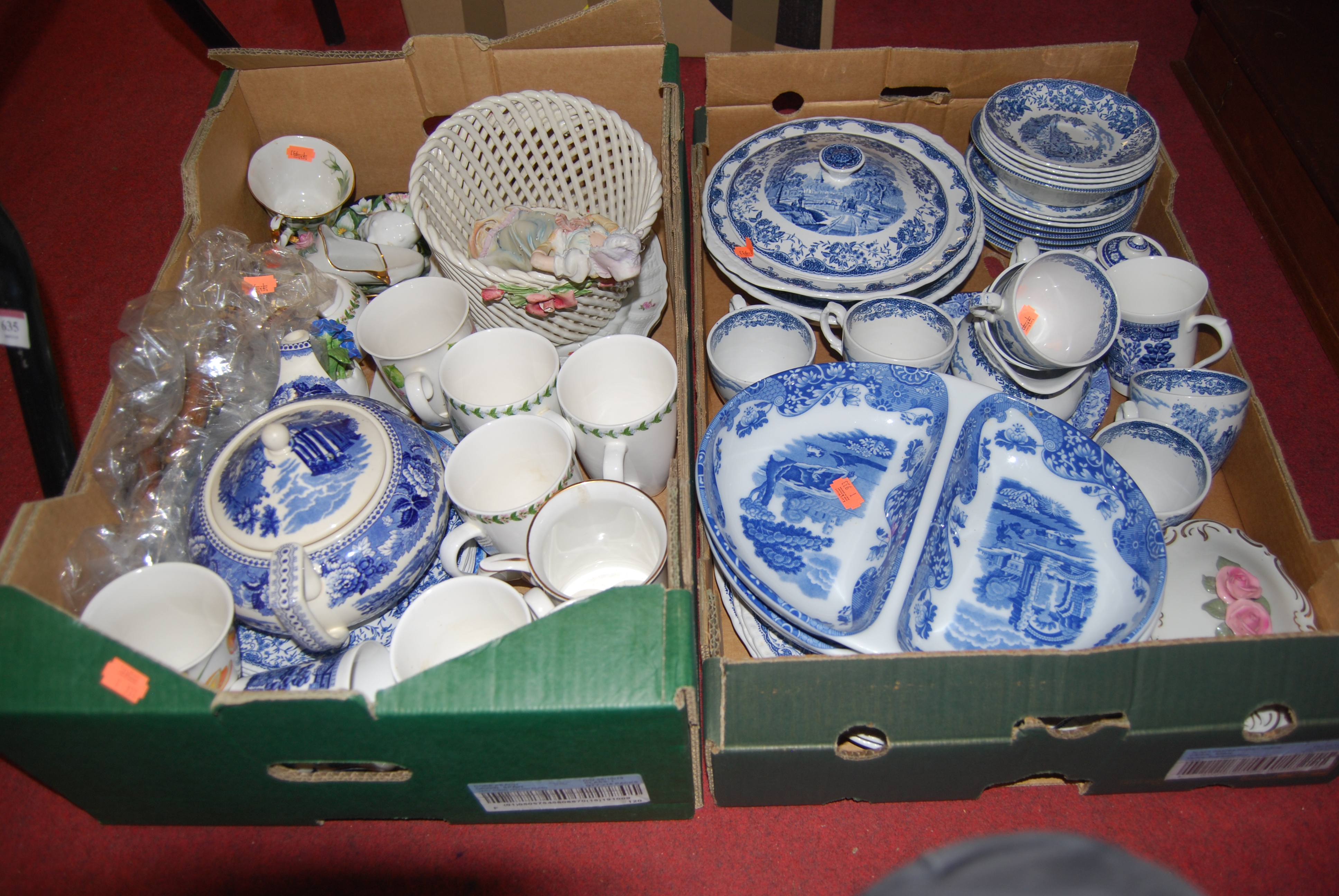 A collection of various ceramics to include Spode Italian, Barker Brothers Old England and Maxwell