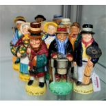 A collection of twelve Franklin Porcelain Cries of London Toby jugs, to include Hot Baked