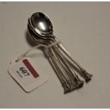 A set of six George V silver coffee spoons, 1.9oz