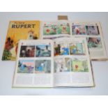 A collection of nine various Rupert annuals, dating from the 1950s and '60s