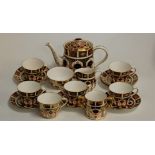 A Royal Crown Derby Imari 6-place setting tea service in the 1128 pattern