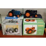 Four 1.16 scale model diecast tractors to include Ferguson Tea 20, Universal Hobbies Nuffield