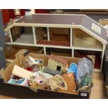 A Lundby dolls house together with various dolls house furniture