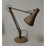 A grey painted angle poise desk lamp