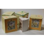 Four boxed Royal Doulton Brambly Hedge money boxes each in the form of a book, to include Spring,