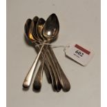 Eleven various 19th century and later silver teaspoons, 3.3oz