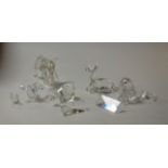 A collection of boxed Swarovski crystal ornaments, to include Kudu, Lion, Elephant etc (8)