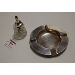A George V silver ashtray, of plain undecorated form, maker Goldsmiths & Silversmiths Company Ltd,