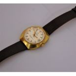 A gent's gold plated Zodiac Kingline automatic chronometer, having signed silvered dial with fine