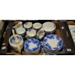 A Bourne & Leigh blue & white part tea service