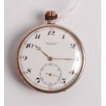 A Zenith gent's pocket chronometer, steel cased, having signed white enamel dial with Arabic