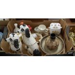 A collection of various ceramics to include a Royal Doulton figure 'Top of the Hill', and a pair