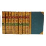 Eight Victorian leather bound volumes of Shakespeare's Works