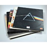 Pink Floyd - Dark Side of the Moon, LP, stereo SHVL804 Harvest label; together with The Beatles - L