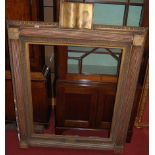A large 19th century giltwood rectangular picture frame, having egg & dart moulded outer border,