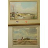 Paul Stafford - Small craft, watercolour, signed lower right, 24 x 35.5cm; together with Andrew King