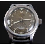 A gentleman's British military Cyma W.W.W. wristwatch, circa 1940, part of the "Dirty Dozen", having