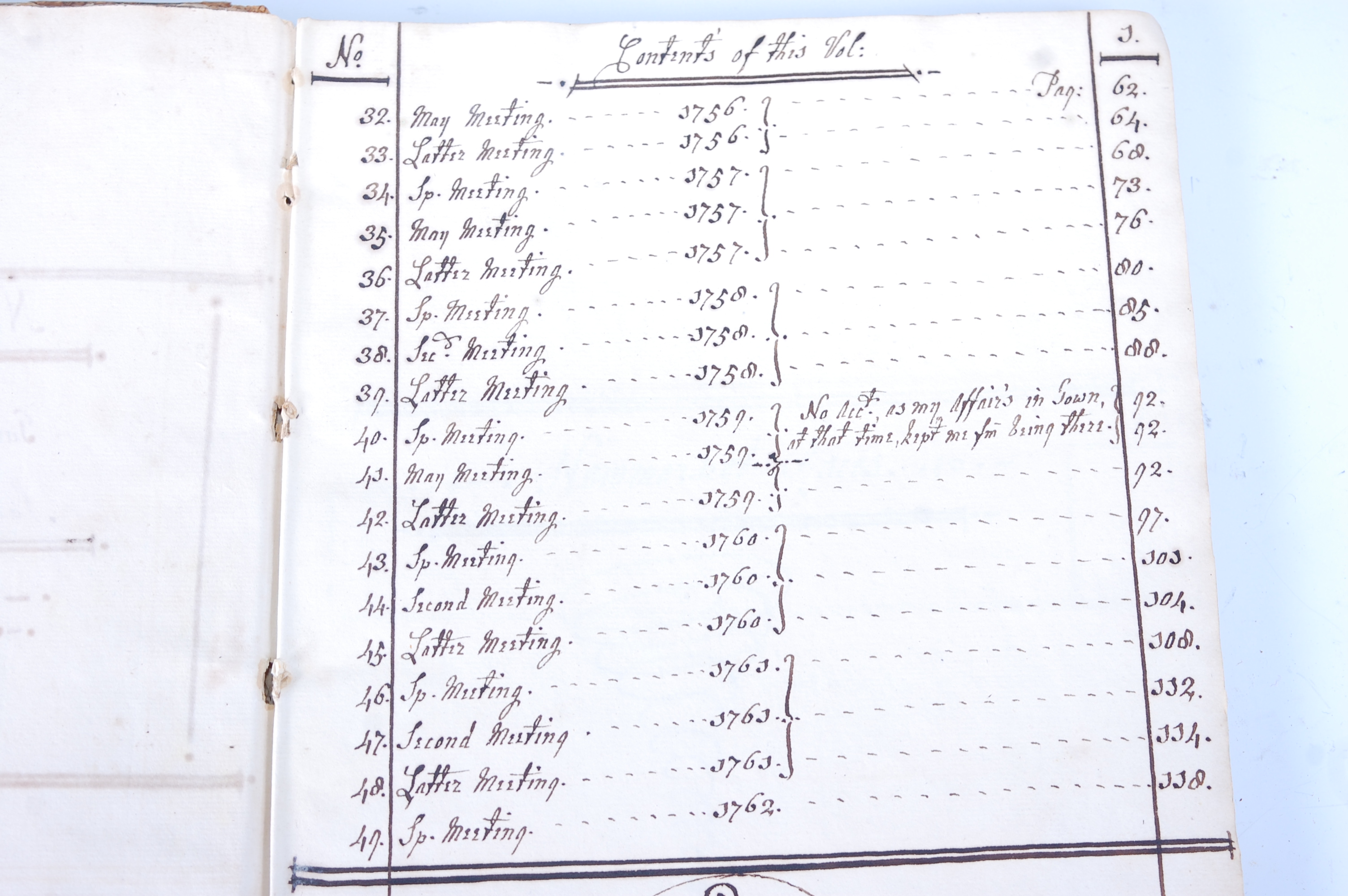 Newmarket Races, 18th century hand written ledgers showing all of the dates, meetings, runners and - Image 8 of 11