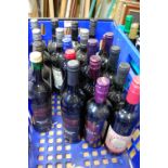Assorted red table wines, to include Fairhills Shiraz, Barefoot Merlot, Nederburg Shiraz, mulled