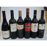Assorted red table wines, largely being New World examples; together with a single bottle of