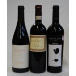 Solen, 2010, Domaine les Aurelles, Pezenas Languedoc, one bottle; Ciabot Berton, 2013, Barolo, one
