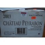 Château Peyrabon, 2003, Haut-Medoc, six bottles (OB)