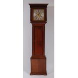 John Gauler of Hereford - a late 18th century oak and mahogany crossbanded longcase clock, having