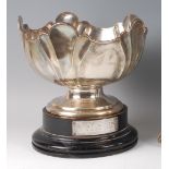 An Edwardian silver pedestal fruit bowl, of lobed circular form, 35.7oz, maker Henry Williamson Ltd,