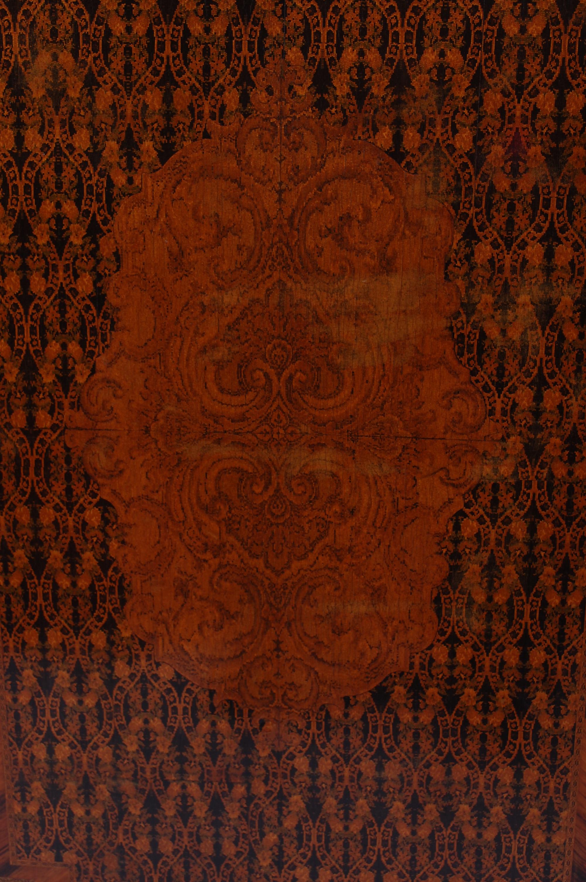 A pair of 19th century French rosewood and fine specimen marquetry inlaid cabinets, each having - Image 3 of 5