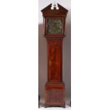 J. McGarry of Stockport - a 19th century yew wood and walnut longcase clock, having twin pilasters