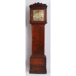 William Riches of Swanton Abbot - an 18th century oak longcase clock, having 12" square brass